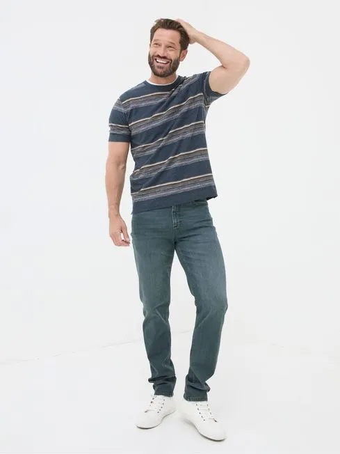Men Fatface Jeans Dark Teal Blue Slim Fit Jeans