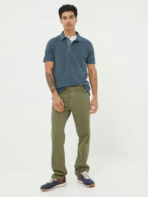 Men Fatface Jeans Green Straight Fit Barton Jeans