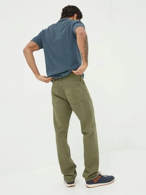 Men Fatface Jeans Green Straight Fit Barton Jeans