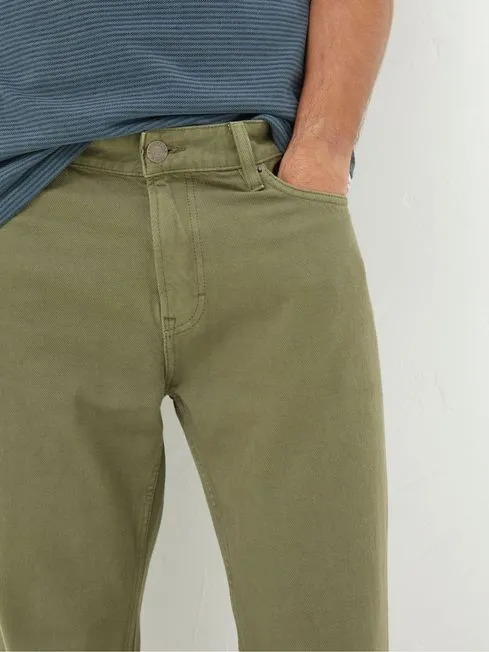 Men Fatface Jeans Green Straight Fit Barton Jeans