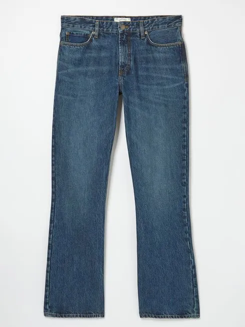 Men Fatface Jeans Indigo Blue Bootcut Jeans