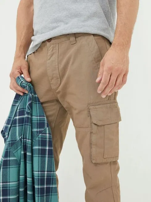 Men Fatface Pants Breakyard Natural Cargo Trousers