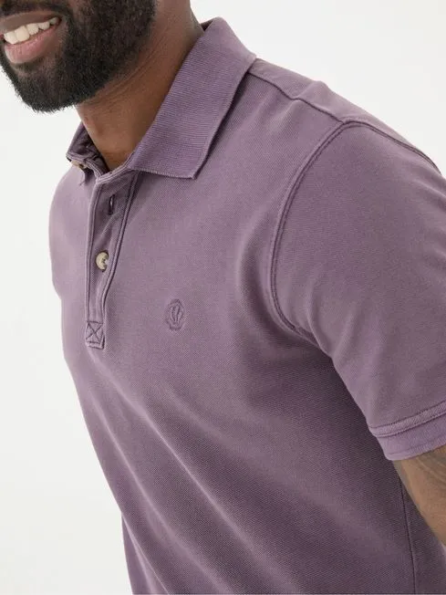Men Fatface Polo Shirts Purple Pique Polo Shirt Men Fatface Polo Shirts Purple Pique Polo Shirt