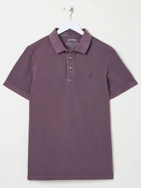 Men Fatface Polo Shirts Purple Pique Polo Shirt Men Fatface Polo Shirts Purple Pique Polo Shirt