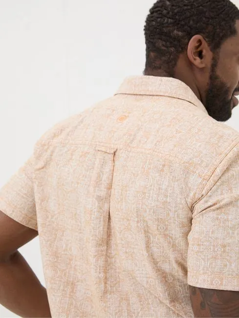 Men Fatface Shirts Beckley Pink Tile Print Shirt Men Fatface Shirts Beckley Pink Tile Print Shirt