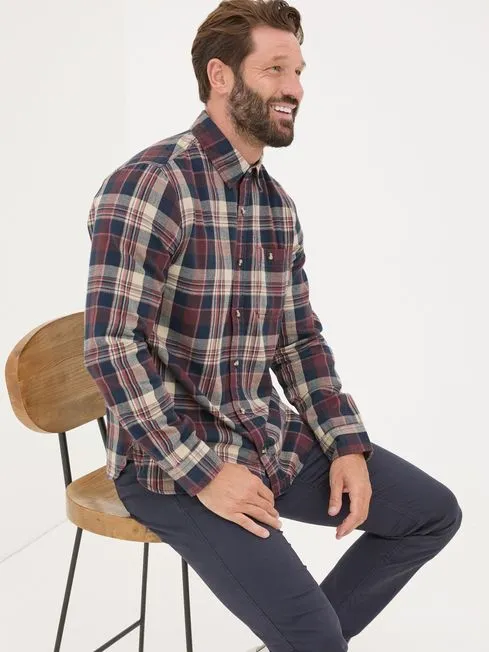 Men Fatface Shirts Burgundy Red Long Sleeve Amble Check 100 Cotton Shirt Men Fatface Shirts Burgundy Red Long Sleeve Amble Check 100 Cotton Shirt