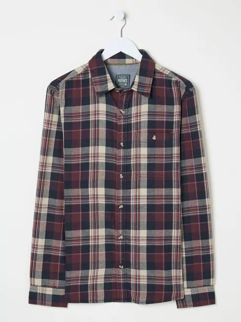 Men Fatface Shirts Burgundy Red Long Sleeve Amble Check 100 Cotton Shirt Men Fatface Shirts Burgundy Red Long Sleeve Amble Check 100 Cotton Shirt