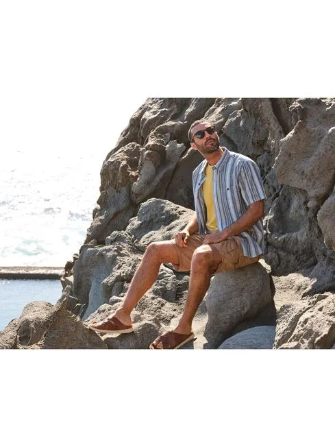 Men Fatface Shirts Ventnor Blue Variegated Stripe Shirt Men Fatface Shirts Ventnor Blue Variegated Stripe Shirt