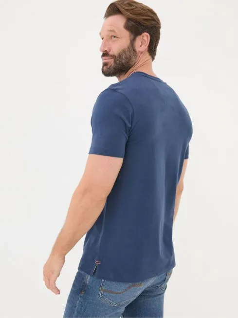 Men Fatface TShirts Blue Ruff Seas TShirt Men Fatface TShirts Blue Ruff Seas TShirt