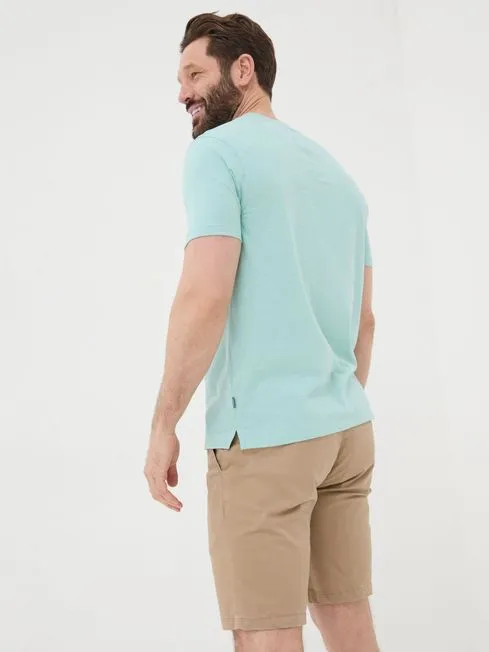 Men Fatface TShirts Blue Woodside Slub Henley TShirt Men Fatface TShirts Blue Woodside Slub Henley TShirt