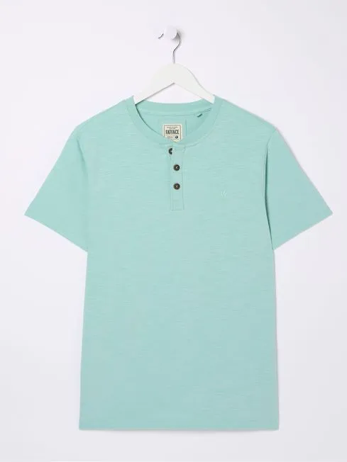 Men Fatface TShirts Blue Woodside Slub Henley TShirt Men Fatface TShirts Blue Woodside Slub Henley TShirt