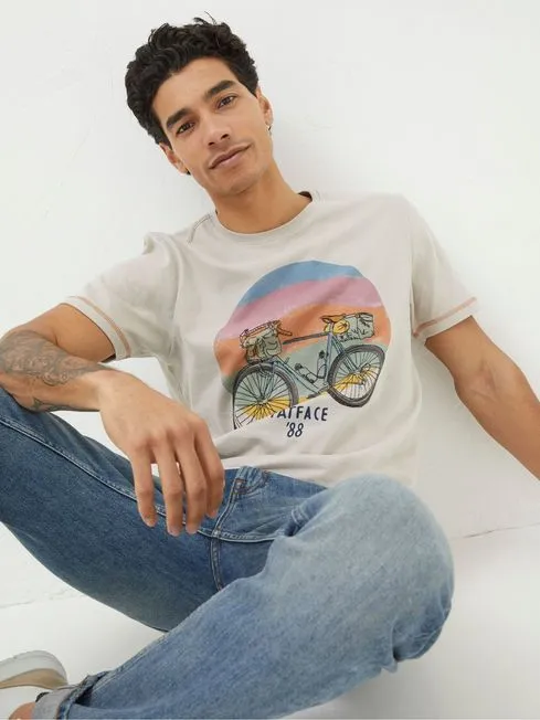 Men Fatface TShirts Grey Gear Up TShirt Men Fatface TShirts Grey Gear Up TShirt