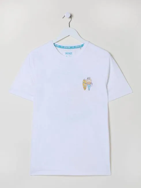 Men Fatface TShirts Judes White Sundae Best TShirt