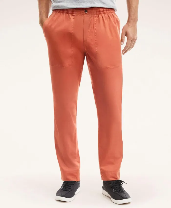 Men Friday Chino Pants Orange Brooks Brothers Chinos and Casual Pants