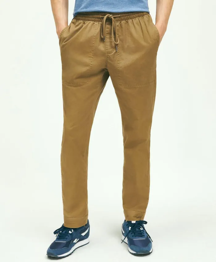 Men Friday Drawstring Chino Pants Olive Brooks Brothers Chinos and Casual Pants