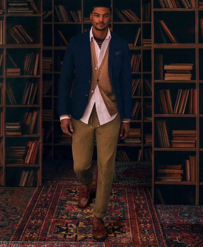 Men Friday Drawstring Chino Pants Olive Brooks Brothers Chinos and Casual Pants