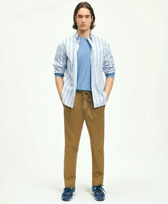 Men Friday Drawstring Chino Pants Olive Brooks Brothers Chinos and Casual Pants
