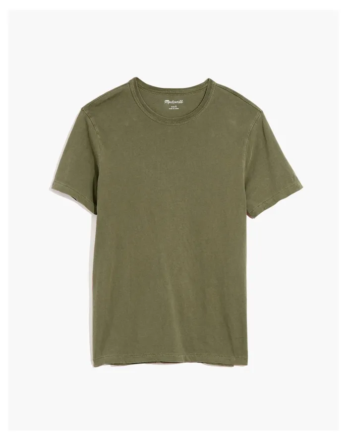 Men Garment Dyed Allday Crewneck Tee Distant Surplus Madewell Tees