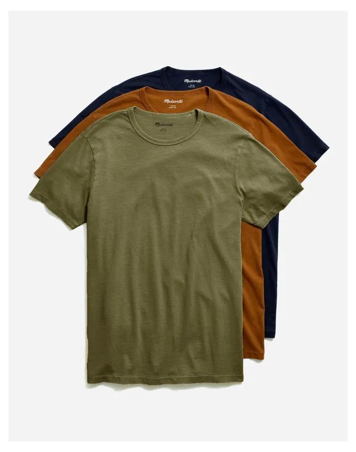 Men Garment Dyed Allday Crewneck Tee Distant Surplus Madewell Tees