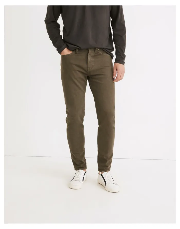 Men Garment Dyed Relaxed Taper Jeans Deep Green Madewell Jeans Men Garment Dyed Relaxed Taper Jeans Deep Green Madewell Jeans