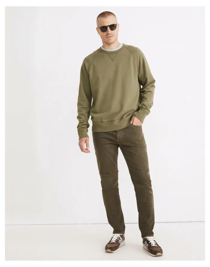 Men Garment Dyed Slim Jeans Deep Green Madewell Pants