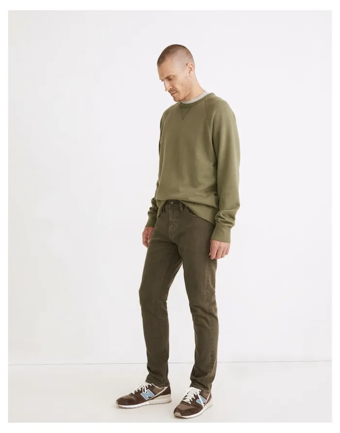 Men Garment Dyed Slim Jeans Deep Green Madewell Pants Men Garment Dyed Slim Jeans Deep Green Madewell Pants