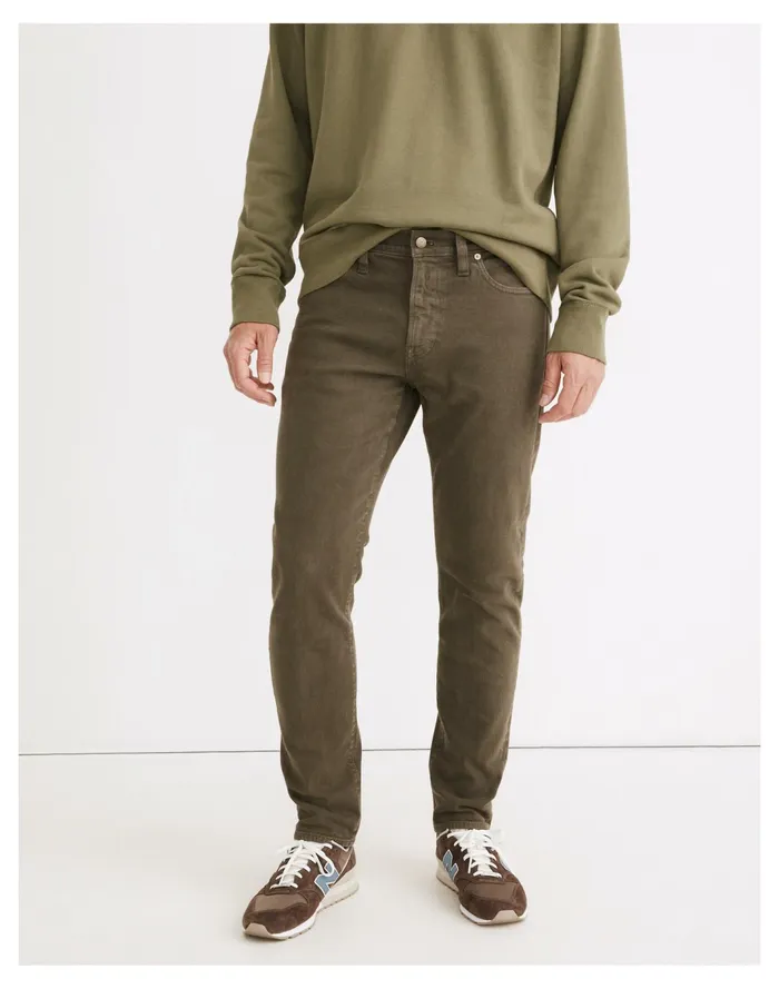 Men Garment Dyed Slim Jeans Deep Green Madewell Pants Men Garment Dyed Slim Jeans Deep Green Madewell Pants