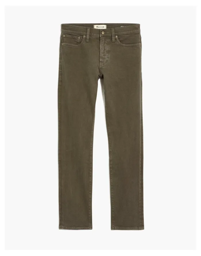 Men Garment Dyed Slim Jeans Deep Green Madewell Pants Men Garment Dyed Slim Jeans Deep Green Madewell Pants