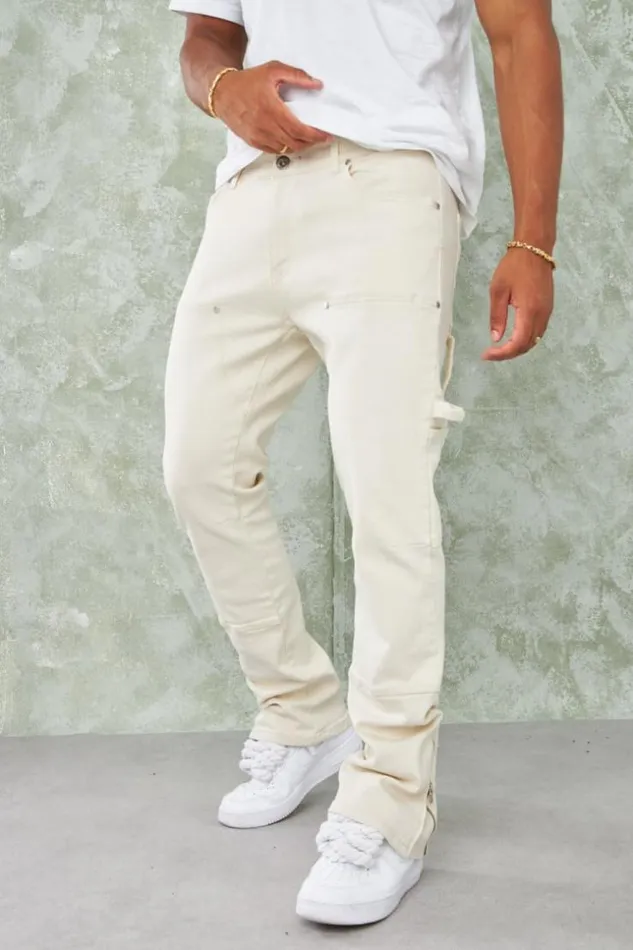 Men Jean Beige Empicement Beige Brentiny Paris Jeans
