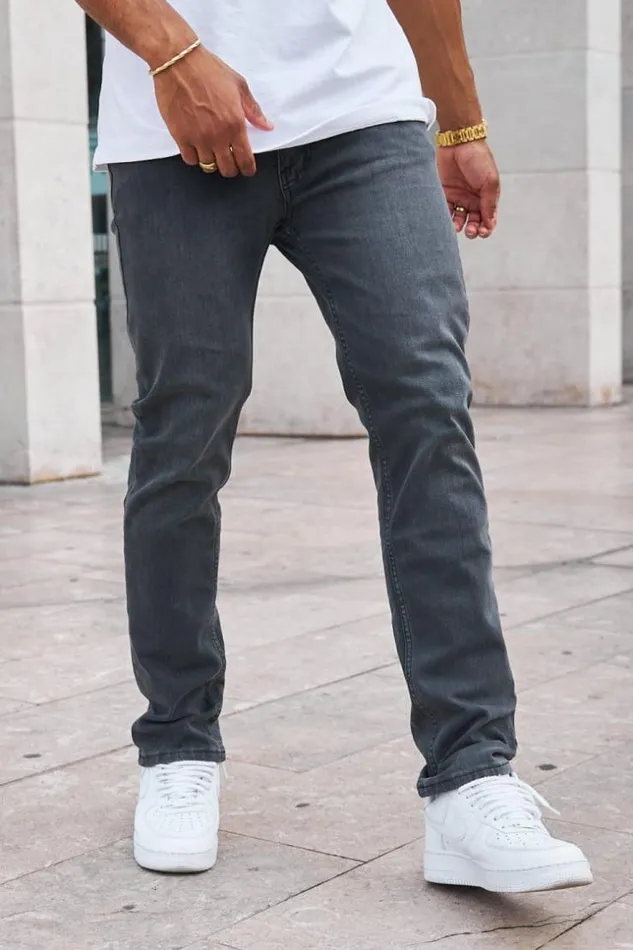 Men Jean Gris Dlav Grey Brentiny Paris Jeans