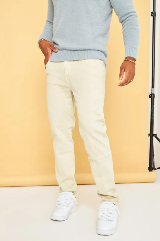 Men Jeans Coupe Droite Beige Clair Beigeclair Brentiny Paris Pants