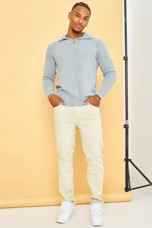 Men Jeans Coupe Droite Beige Clair Beigeclair Brentiny Paris Pants