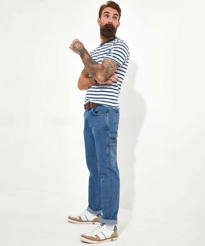 Men Joe Browns Cool Carpenter Jeans Mid Wash
