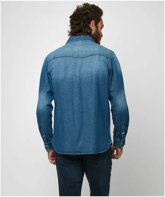 Men Joe Browns Loved And Lived In Denim Shirt Blue Men Joe Browns Loved And Lived In Denim Shirt Blue
