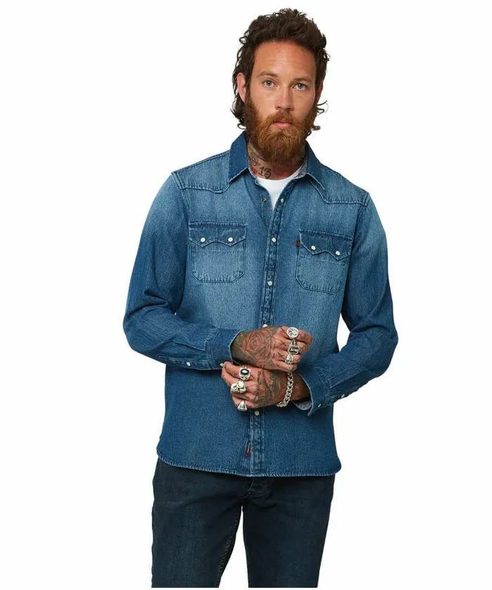 Men Joe Browns Loved And Lived In Denim Shirt Blue Men Joe Browns Loved And Lived In Denim Shirt Blue