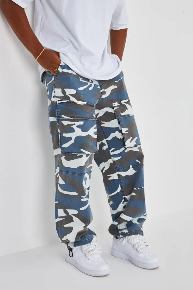 Men Jogger Pant Bleu Camouflage Brentiny Paris Jogger Pants