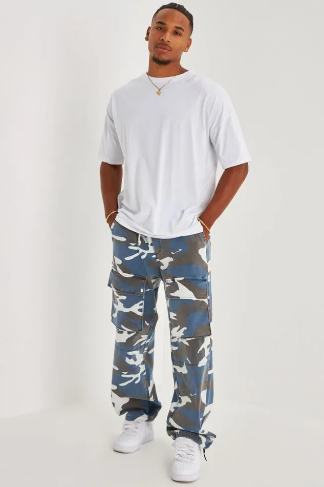 Men Jogger Pant Bleu Camouflage Brentiny Paris Jogger Pants