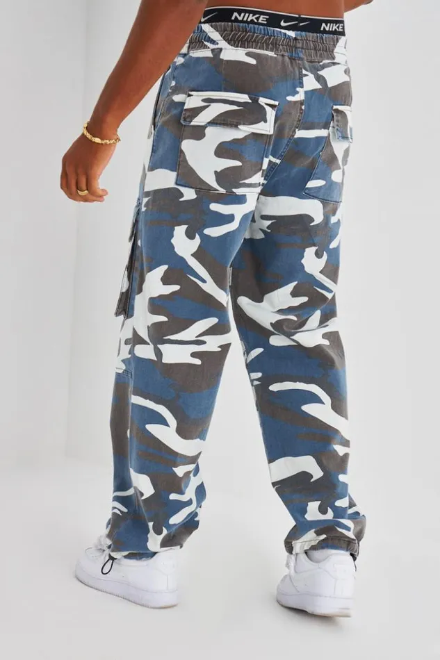 Men Jogger Pant Bleu Camouflage Brentiny Paris Jogger Pants