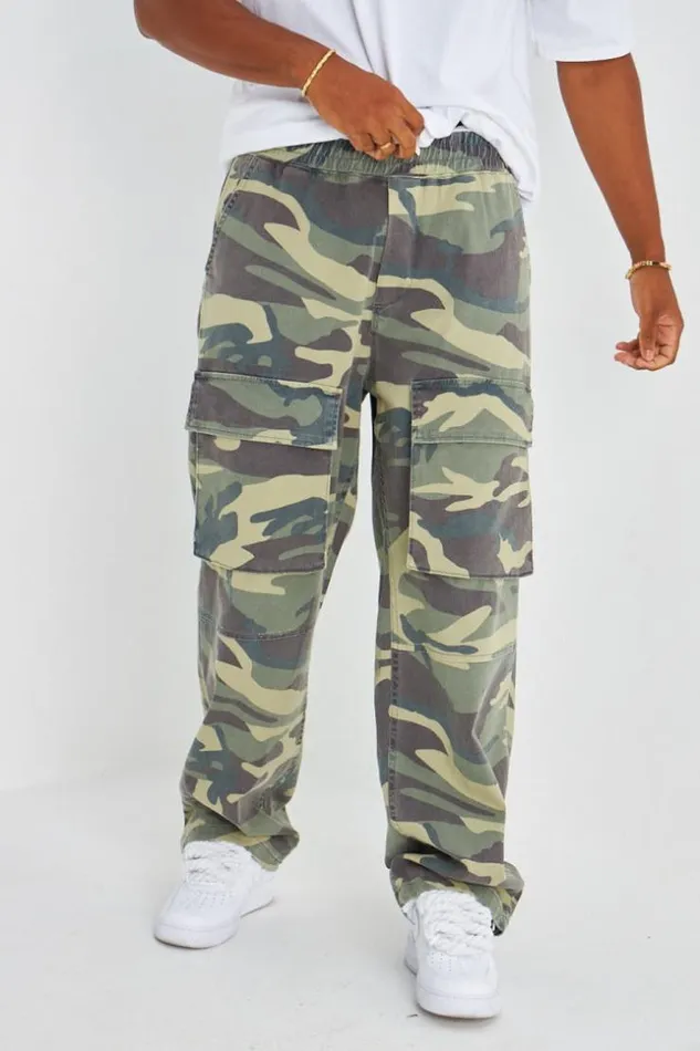 Men Jogger Pant Kaki Camouflage Brentiny Paris Pants