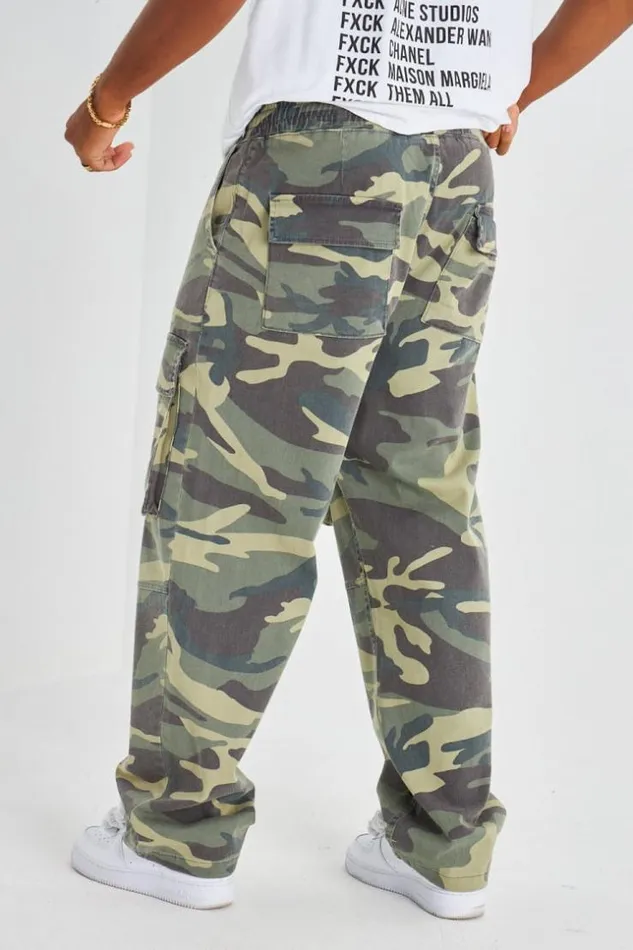 Men Jogger Pant Kaki Camouflage Brentiny Paris Pants