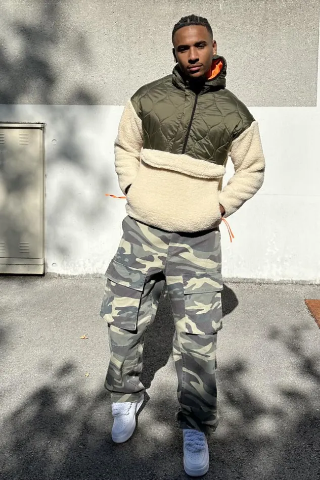 Men Jogger Pant Kaki Camouflage Brentiny Paris Pants