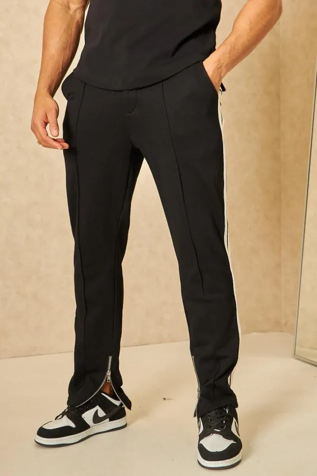Men Joggerpant Bandes Noir Black Brentiny Paris Pants