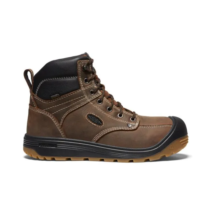 Men KEEN Boots Brown Work Boots 8211 Fort Wayne 6quot WP Soft Toe