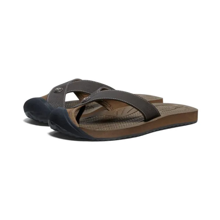 Men KEEN Sandals Barbados JavaDark Earth Leather FlipFlop Men KEEN Sandals Barbados JavaDark Earth Leather FlipFlop