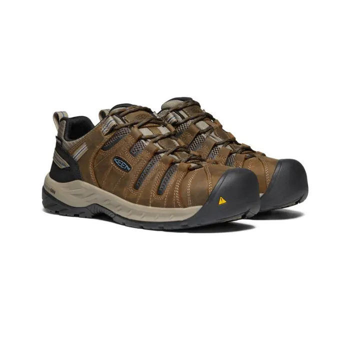 Men KEEN Shoes Flint II Waterproof Steel Toe Cascade BrownOrion Blue Men KEEN Shoes Flint II Waterproof Steel Toe Cascade BrownOrion Blue