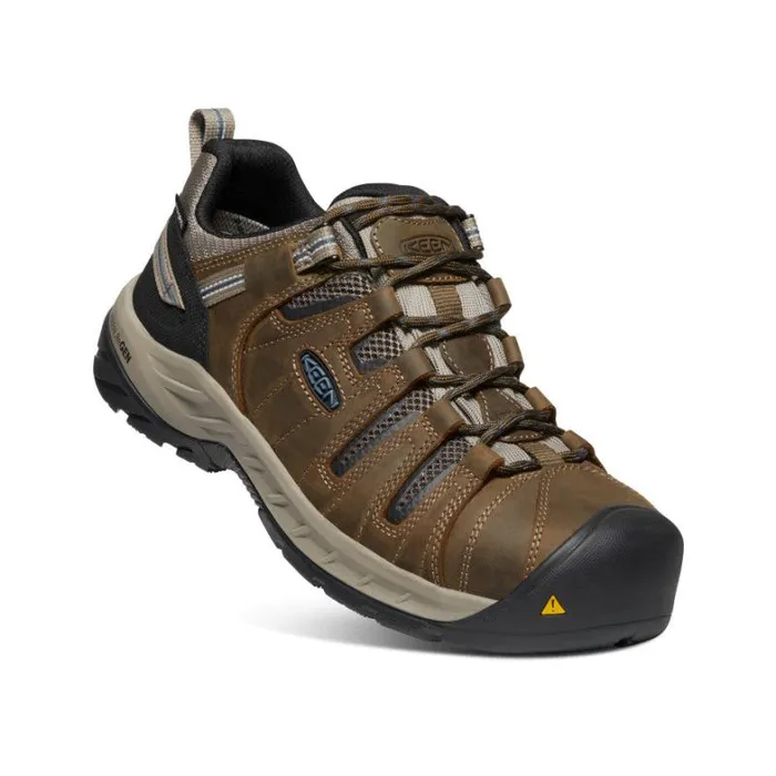 Men KEEN Shoes Flint II Waterproof Steel Toe Cascade BrownOrion Blue Men KEEN Shoes Flint II Waterproof Steel Toe Cascade BrownOrion Blue