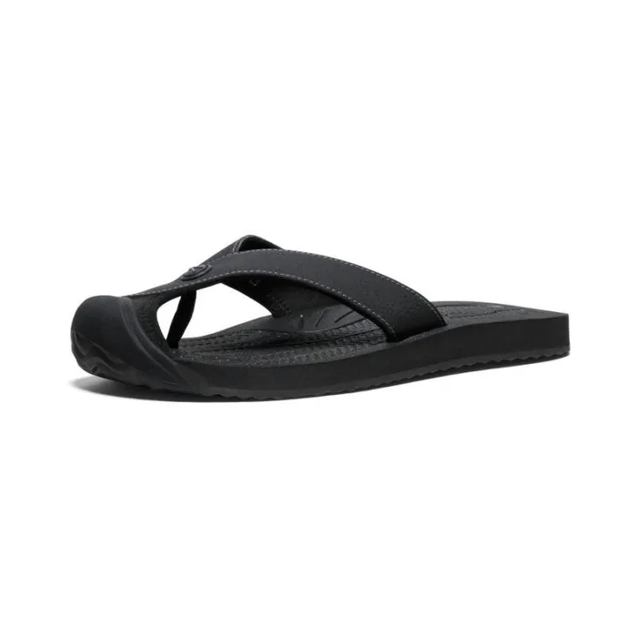 Men KEEN SlipOns Barbados BlackSteel Grey Leather FlipFlop Men KEEN SlipOns Barbados BlackSteel Grey Leather FlipFlop