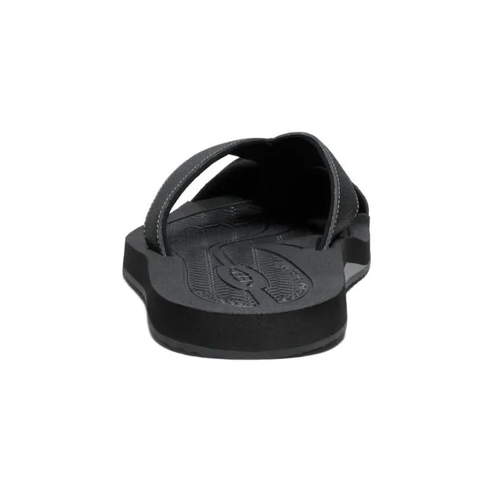 Men KEEN SlipOns Barbados BlackSteel Grey Leather FlipFlop Men KEEN SlipOns Barbados BlackSteel Grey Leather FlipFlop