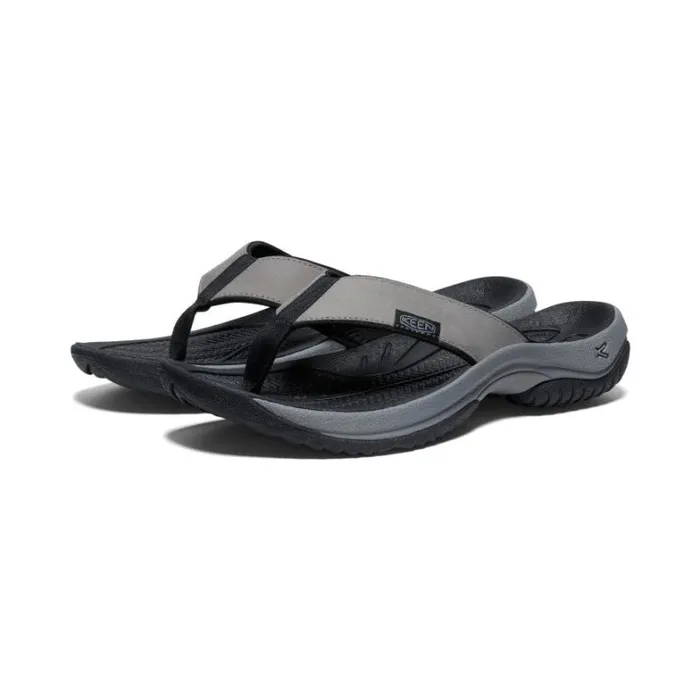 Men KEEN SlipOns Kona Flip Grey Leather FlipFlop Men KEEN SlipOns Kona Flip Grey Leather FlipFlop