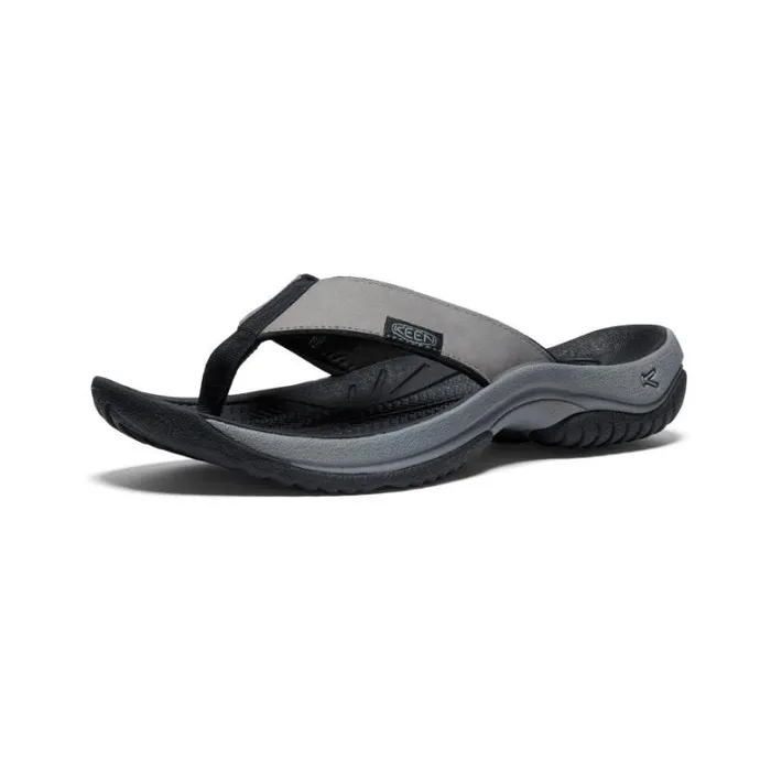 Men KEEN SlipOns Kona Flip Grey Leather FlipFlop Men KEEN SlipOns Kona Flip Grey Leather FlipFlop